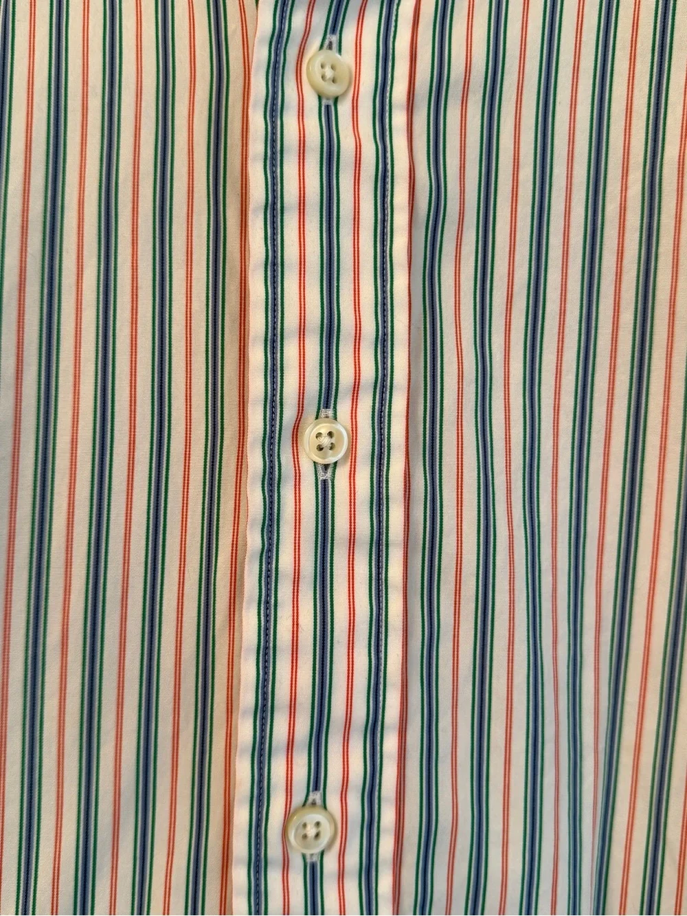 Polo by Ralph Lauren Blue, Green & Red Striped Dress Shirt